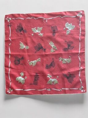 Symphony Viennese Poodle Vintage Silk Scarf